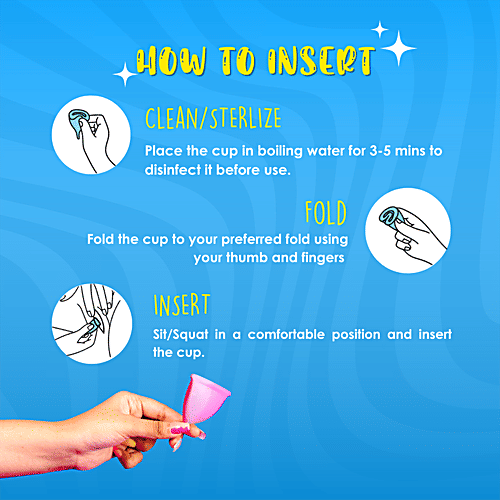 Lemme Be Z Cup Reusable Menstrual Cup - Medium, Assorted Colour, Soft & Rash Free, 1 pc