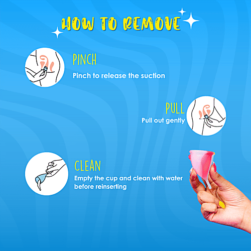 Lemme Be Z Cup Reusable Menstrual Cup - Medium, Assorted Colour, Soft & Rash Free, 1 pc