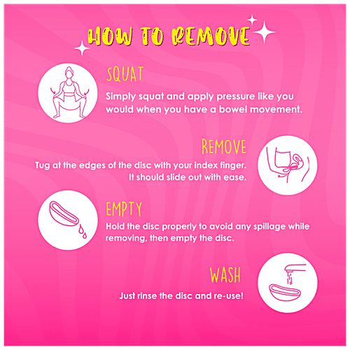 Lemme Be Reusable Menstrual Cup Disc - With A Soft Pouch, Small, Pink, Rash Free, 1 pc  