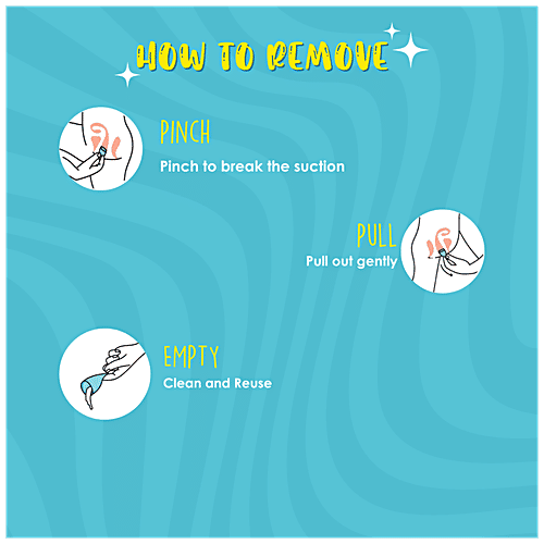 Buy Lemme Be Reusable Menstrual Cup Medium Size, Yellow, No Leakage