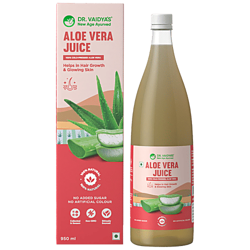 Buy Dr.Vaidya's Aloe Vera Juice Cold Pressed, For Glowing Skin Online