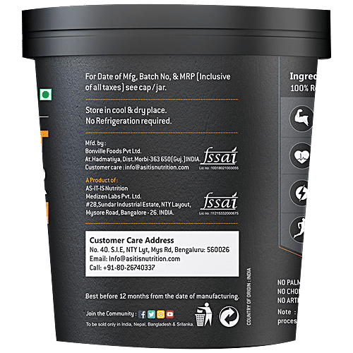 Buy ASITIS Nutrition Natural Peanut Butter Creamy, Unsweetened