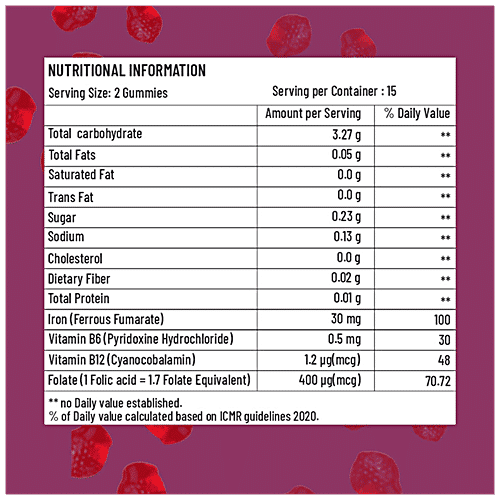 Top Gummy Prenatal + Iron Gummies - Dietary Supplement, Gluten Free, Strawberry Flavour, 30 pcs  