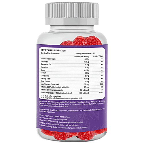 Buy Top Gummy Prenatal + Iron Gummies Dietary Supplement, Gluten Free, Strawberry Flavour