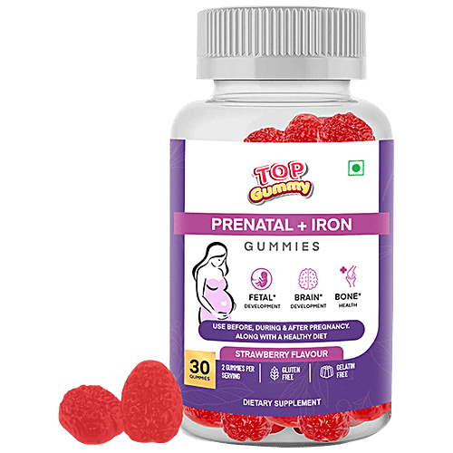 Buy Top Gummy Prenatal + Iron Gummies Dietary Supplement, Gluten Free