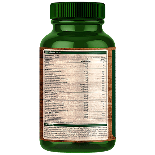 Smart Greens Plant Based Vitamin B-Complex Capsules - Boosts Energy, Improves Digestion, 60 pcs
