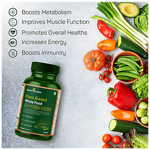 Buy Smart Greens Plant Based Whole Food Multivitamin Tablets Boosts