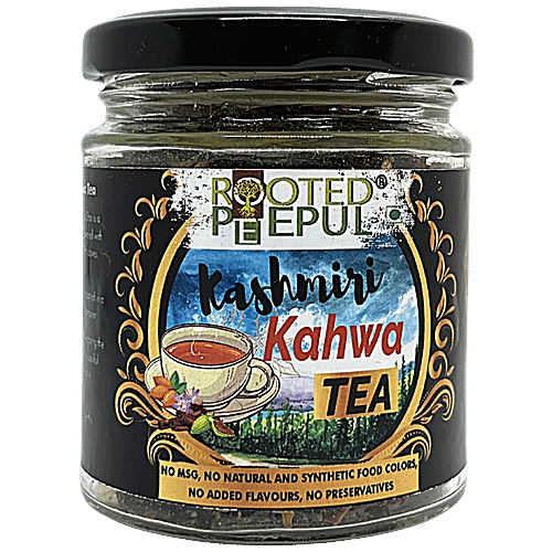 Buy Rooted Peepul Kashmiri Kahwa Tea With Rose Petals & Saffron No