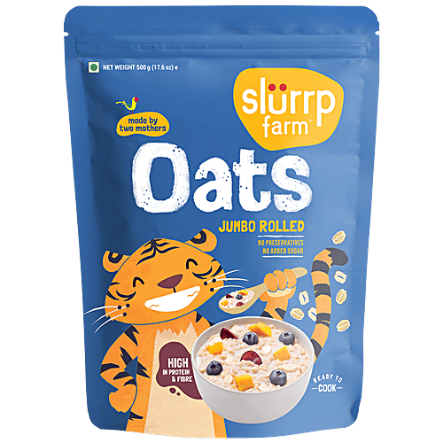 Buy Slurrp Farm Oats Jumbo Rolled Ready To Cook, Protein Rich Online