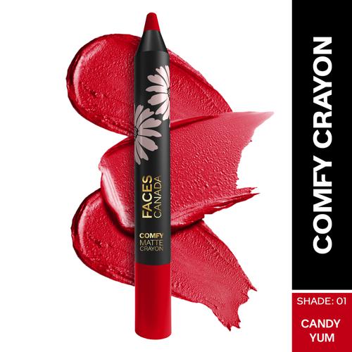 Buy FACES CANADA Comfy Matte Crayon - Shea Butter & Chamomile,  Long-Lasting, No Dryness Online at Best Price of Rs 339.15 - bigbasket