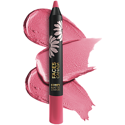Faces Canada Comfy Matte Crayon - Shea Butter & Chamomile, Long-Lasting, No Dryness, 2.8 g On Fleek 06 