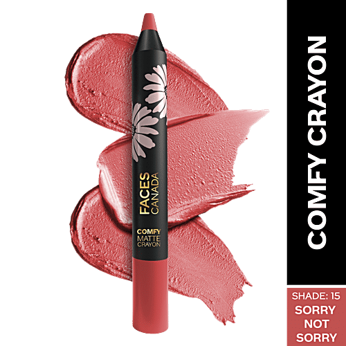 Faces Canada Comfy Matte Crayon - Shea Butter & Chamomile, Long-Lasting, No Dryness, 2.8 g Sorry Not Sorry 15