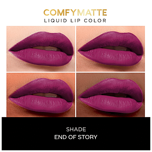 Faces Canada Comfy Matte Lip Color - Long-Lasting, No Dryness, Alcohol Free, 1.2 ml End Of Story 03