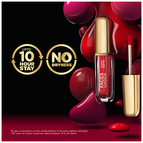 Faces Canada Comfy Matte Lip Color - Long-Lasting, No Dryness, Alcohol Free, 1.2 ml End Of Story 03