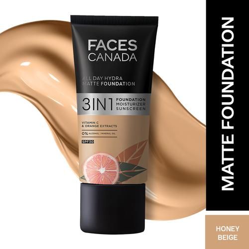 Buy FACES CANADA All Day Hydra 3-In-1 Matte Foundation - SPF 30, Alcohol  Free Online at Best Price of Rs 466.65 - bigbasket