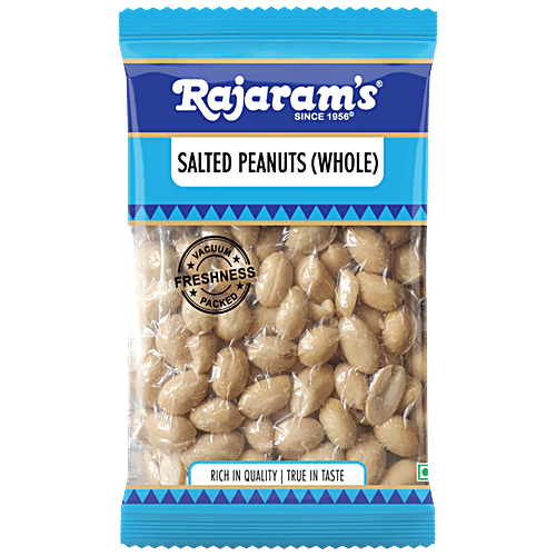 Rajaram's Salted Peanuts - Whole, Premium, Rich, 180 g Pouch 
