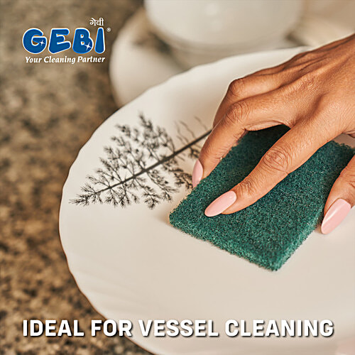 Gebi Green Pad For Utensil Cleaning, 5 pcs
