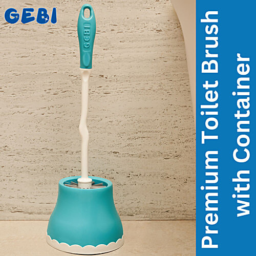 Gebi  Hockey Brush With Container - Nylon Brush, Richline, Plastic, Grey, Sturdy, 1 pc  