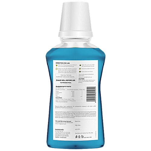 Oralvit Dry Mouth Relief Oral Rinse - Prevents Bad Breath, No Alcohol, Burning Or Artificial Flavour, Gentle Mint, 300 ml  