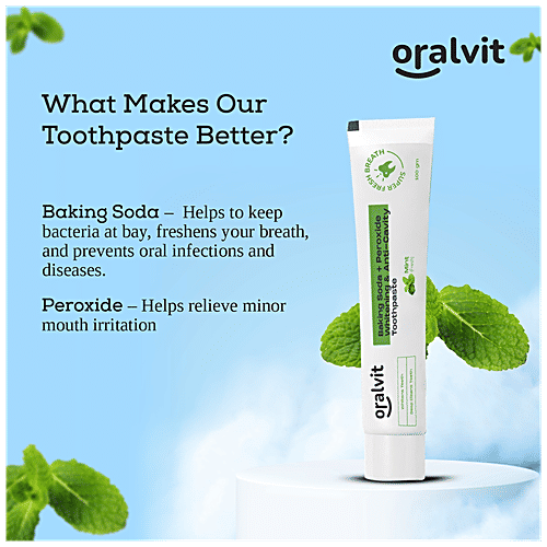 Buy Oralvit Baking Soda & Peroxide Toothpaste For Whitening & Anti