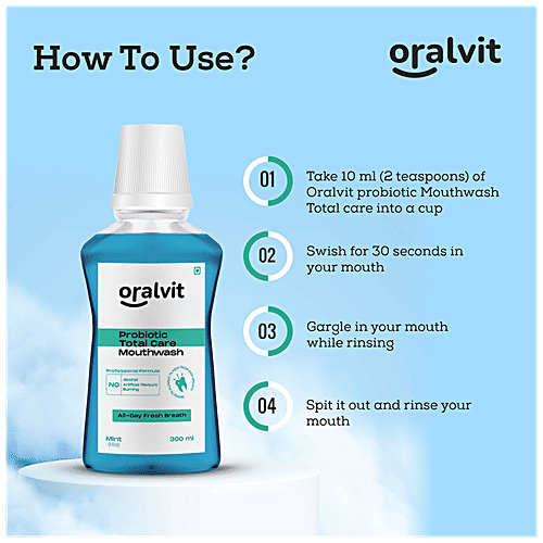 Buy Oralvit Probiotic Total Care Mouthwash With Mild Mint No Alcohol