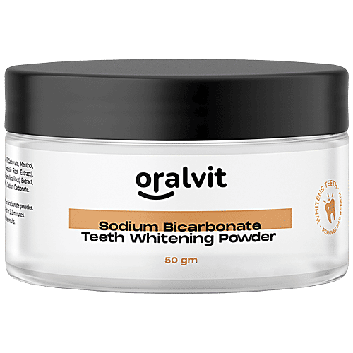 Buy Oralvit Sodium Bicarbonate Teeth Whitening Powder With Peppermint