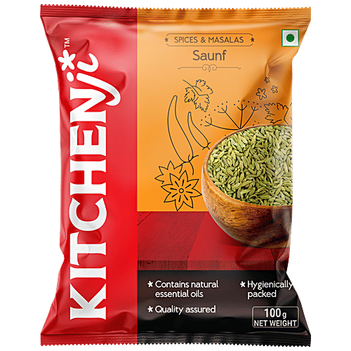 Buy KITCHENJI Fennel/Saunf Seeds Loaded With Nutrients Online at Best