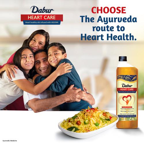 Dabur Heart Care Oil - Infused With Arjuna, For Healthy Heart, 1 L Bottle 