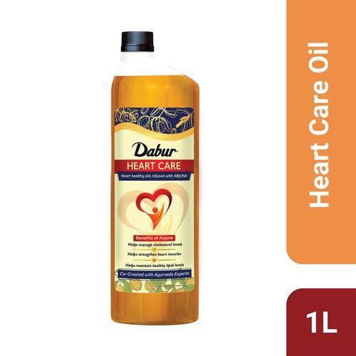 Dabur Heart Care Oil - Infused With Arjuna, For Healthy Heart, 1 L Bottle 