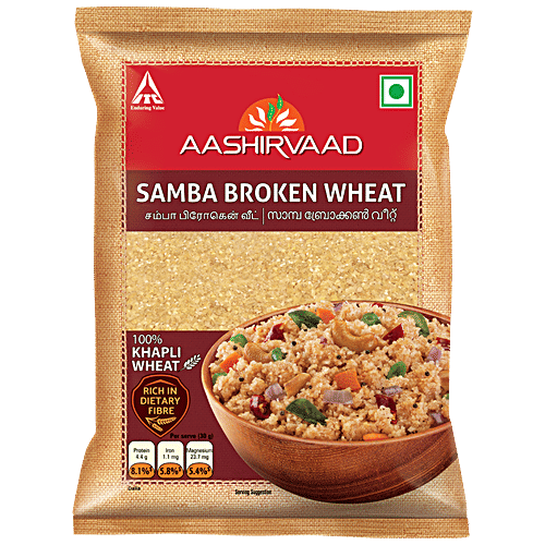 Buy Aashirvaad Samba Broken Rava Made From 100 Khapli Wheat, Rich In