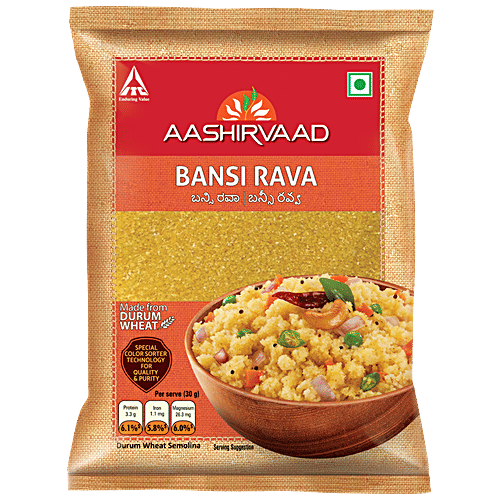 Buy Aashirvaad Bansi Rava Made From Durum Wheat Online at Best Price