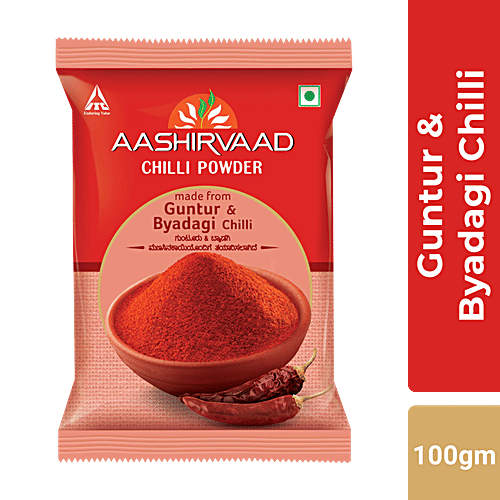 Buy Aashirvaad Chilli Powder Guntur & Byadagi Online at Best Price of