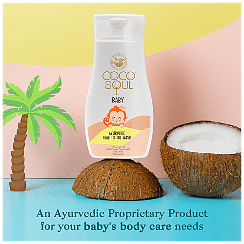 Coco Soul Baby Ayurvedic Head To Toe Wash - Nourishing, 200 ml