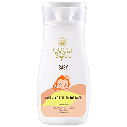 Coco Soul Baby Ayurvedic Head To Toe Wash - Nourishing, 200 ml