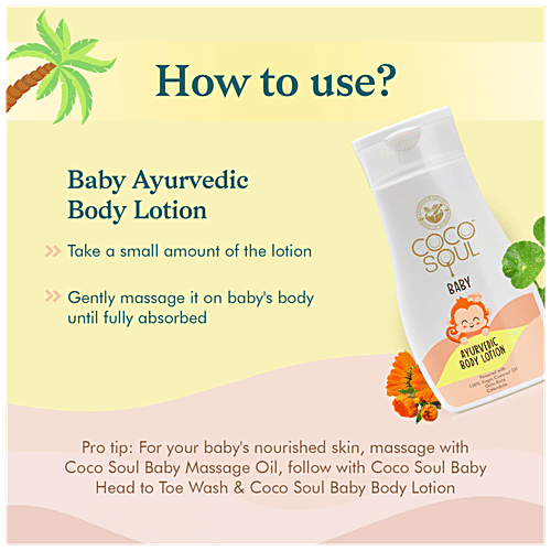 Coco Soul Baby Ayurvedic Body Lotion - Nourishing, 200 ml