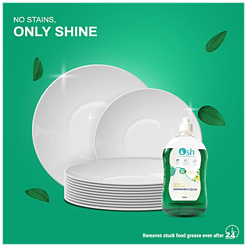 Osh Dishwash Liquid - 99% Natural & Plant Derived, 750 ml (Pack of 2) 