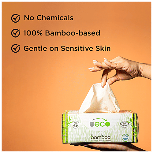 Beco Facial Tissues - 2 Ply, 100 pcs (Pack of 3) 100% Natural