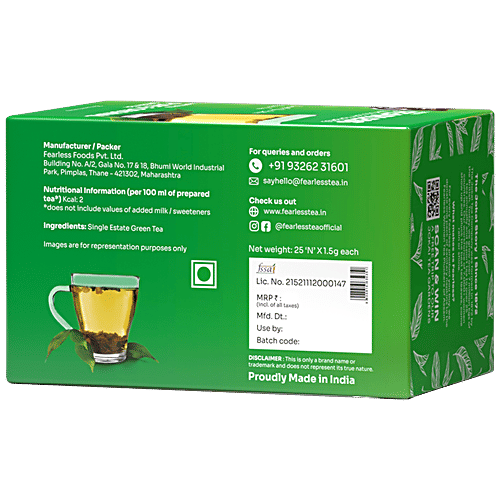 Buy FEARLESS TEA Hattiali Original & Pure Green Tea Bags Smooth & NonBitter Online at Best