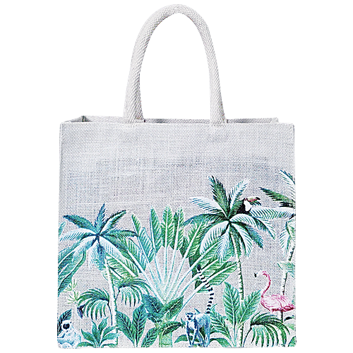 Buy Earthbags Lunch Bag/Gift Bag Jute, White, Printed, With Padded Handles Online at Best