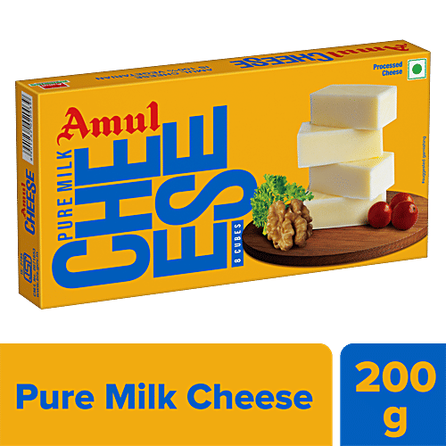 Amul Processed Cheese Chiplets Cubes, 200 g (8Ux25g)(Pack of 60)