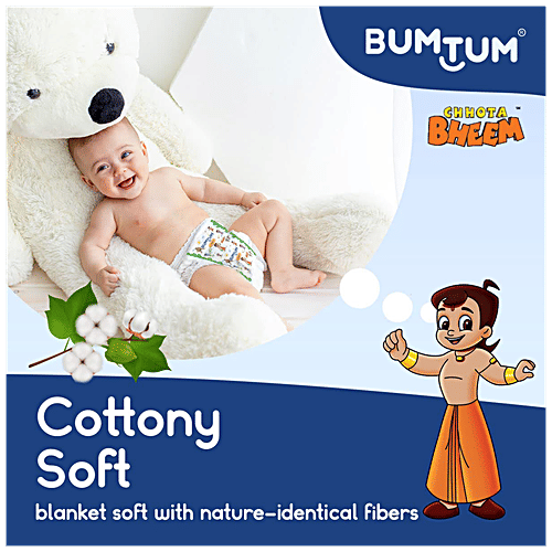 Bumtum Chhota Bheem Baby Diaper Pants - With Leakage Protection, Ultra Soft, Large, 62 pcs  