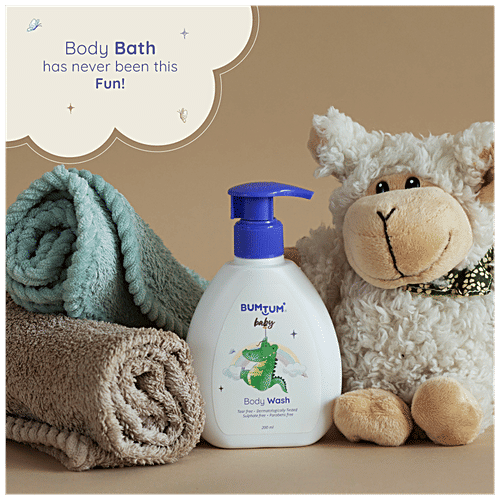Bumtum Baby Body Wash - No Tears, Paraben & Sulphate Free, Dermatologically Tested, 200 ml  