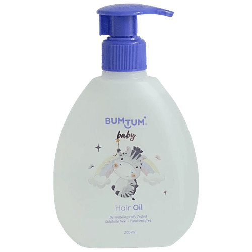 Bumtum Baby Hair Oil - Non-sticky, Paraben & Sulphate Free, Dermatologically Tested, 200 ml