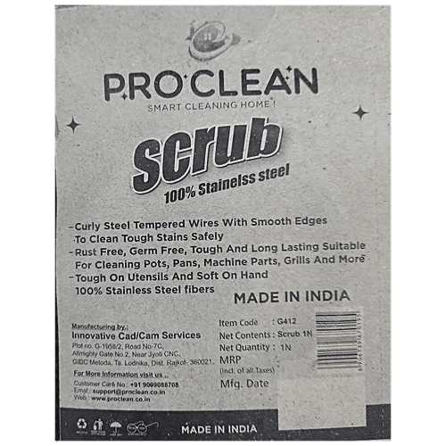 Buy Pro Clean Stainless Steel Scrub Kills Bacteria & Germs Online at