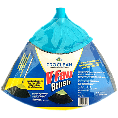 Pro Clean V Fan Brush - Rust Proof, Stainless Steel Pipe, 1 pc  