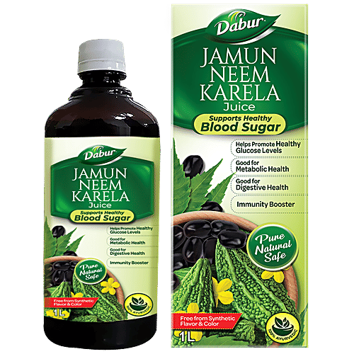 Buy Dabur Jamun Neem Karela Juice Supports healthy blood sugar Online