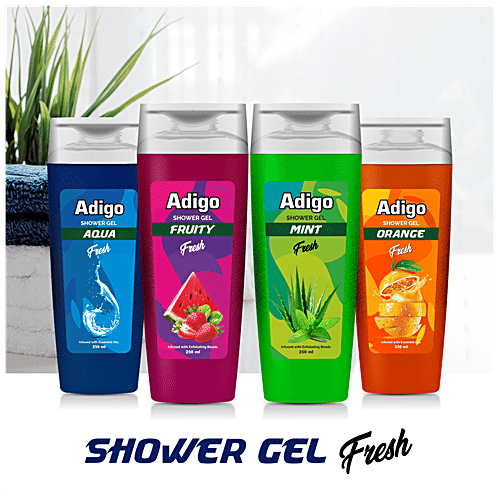Adigo Shower Gel - Fruity Fresh, Enriched With Essential Oils, 250 ml