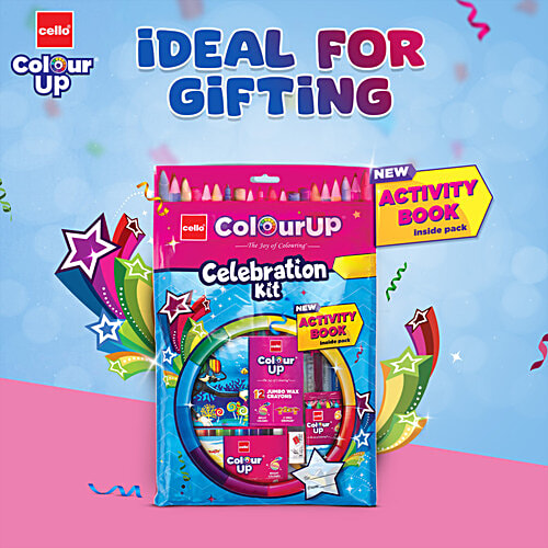 Cello Cello Colour Up Celebration Kit - Ideal Gift For Kids, 3 Years & Above, Assorted, 35 pcs  Activity Book