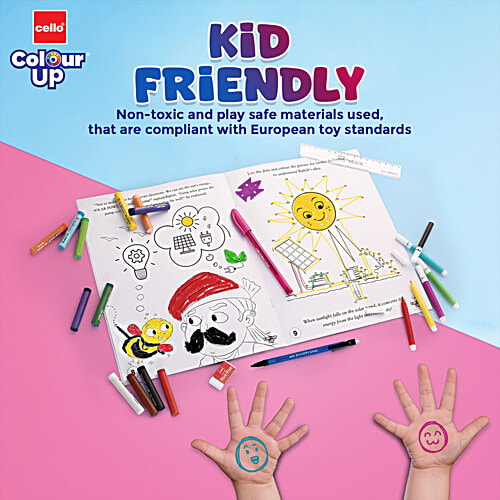 Cello Cello Colour Up Celebration Kit - Ideal Gift For Kids, 3 Years & Above, Assorted, 35 pcs  Activity Book