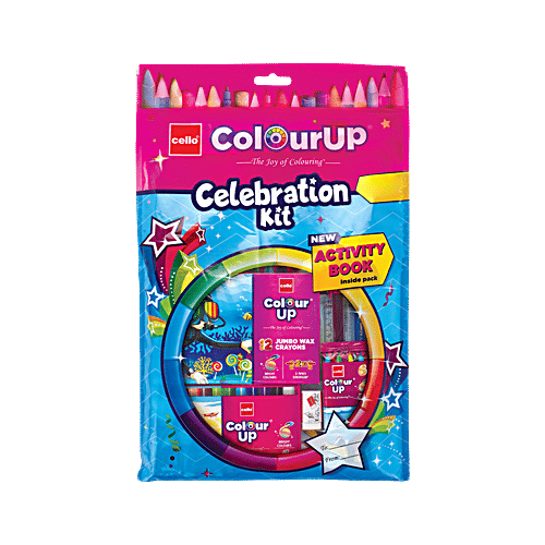 Cello Cello Colour Up Celebration Kit - Ideal Gift For Kids, 3 Years & Above, Assorted, 35 pcs  Activity Book